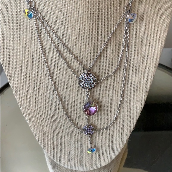 Swarovski crystal layered necklace - Picture 5 of 5